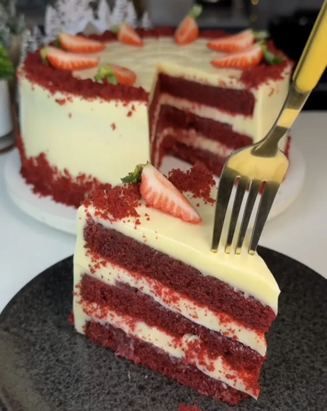 Bolo Red Velvet com Cream Cheese